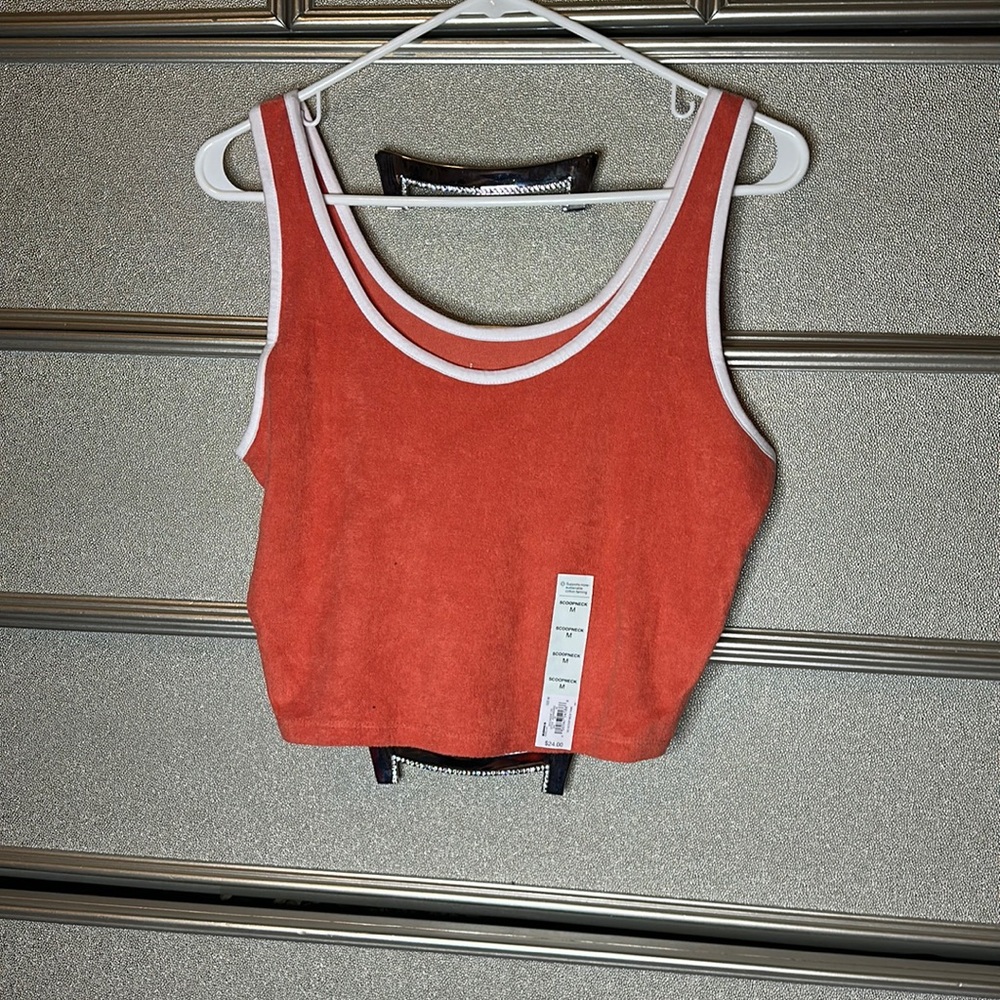 Peach Orange Crop Top